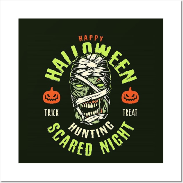 Happy Halloween Trick Treat, Hunting Scared Night Wall Art by powerdesign01
